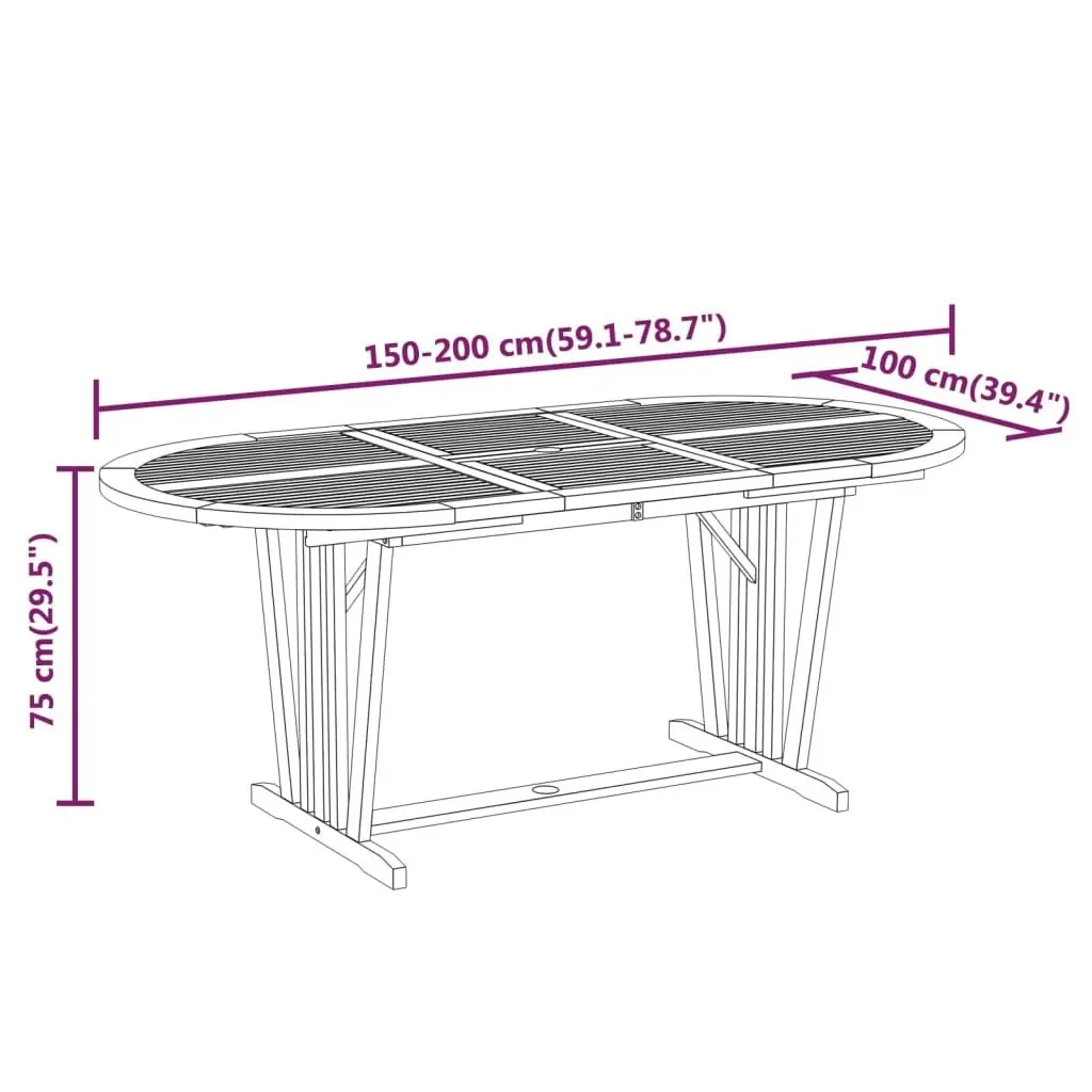 5 Piece Garden Dining Set Solid Wood Eucalyptus 3087341