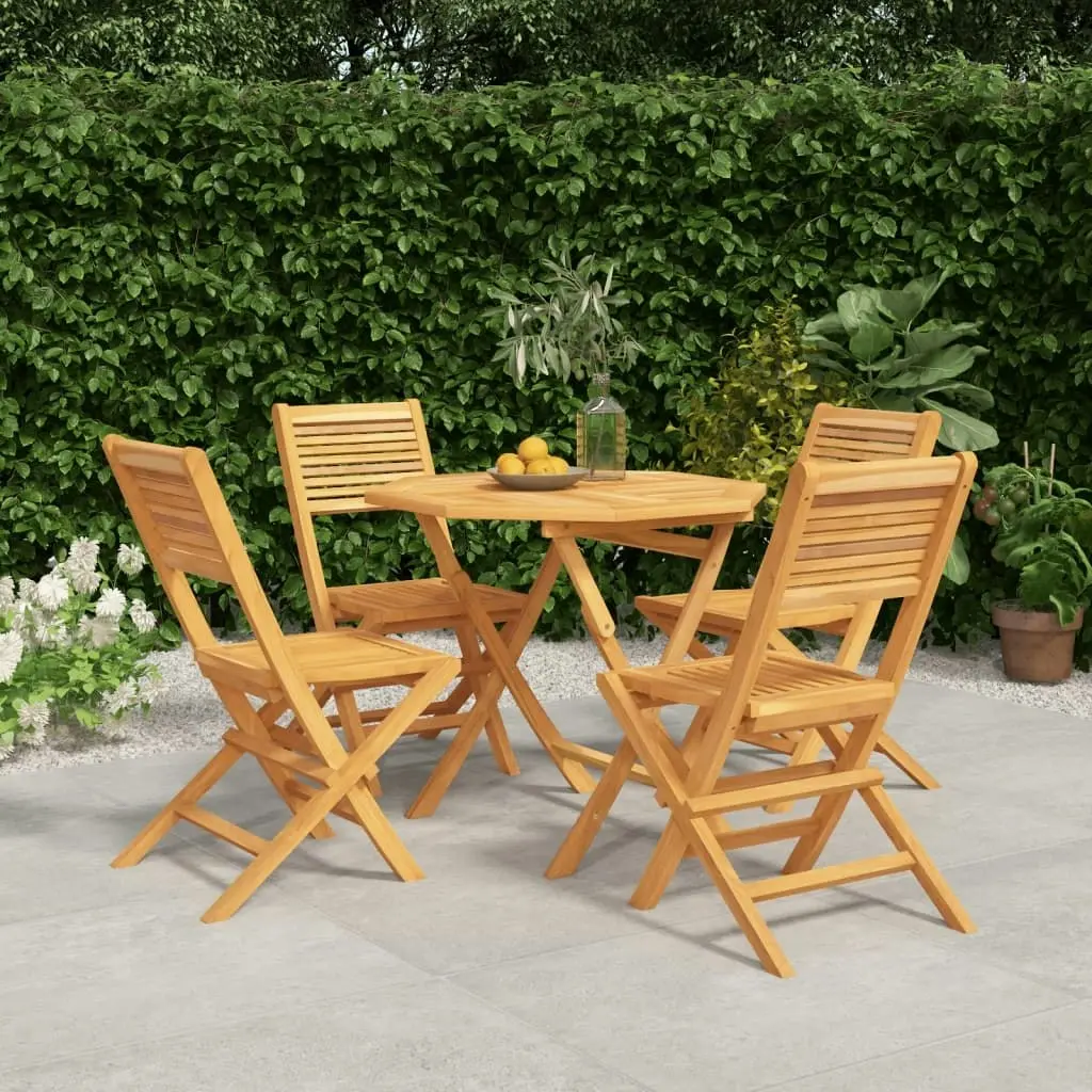 5 Piece Garden Dining Set Solid Wood Teak 3155031