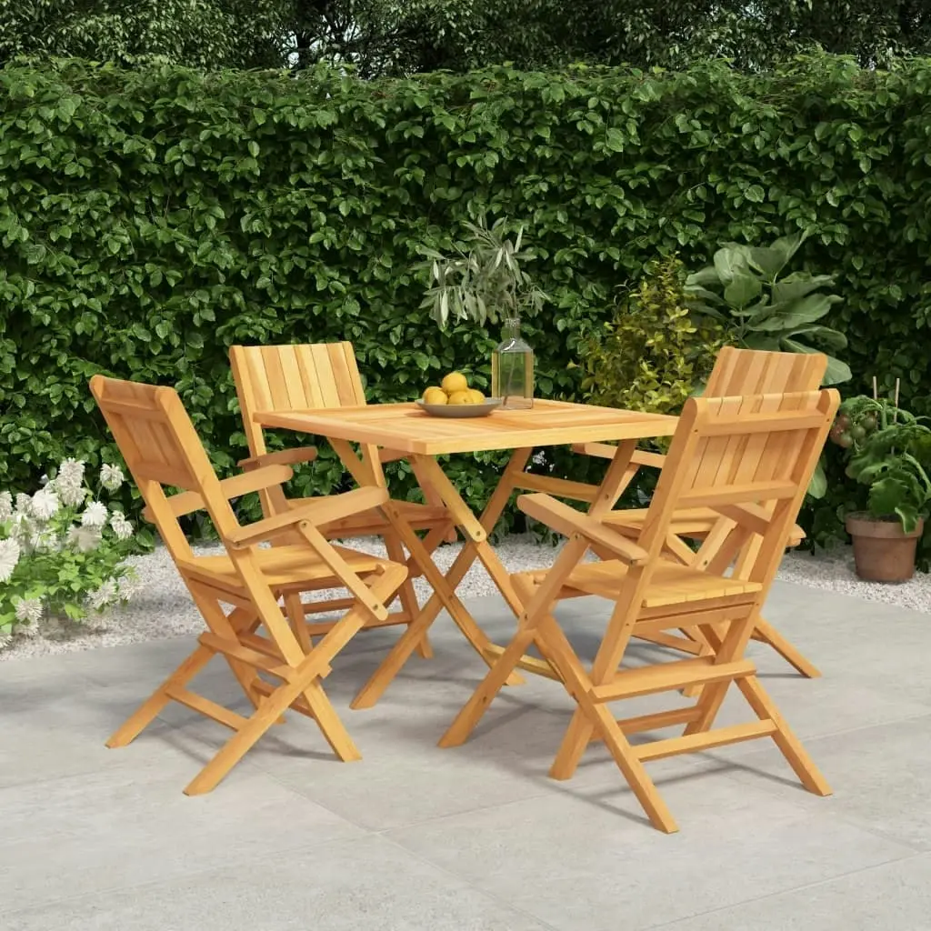 5 Piece Garden Dining Set Solid Wood Teak 3155039