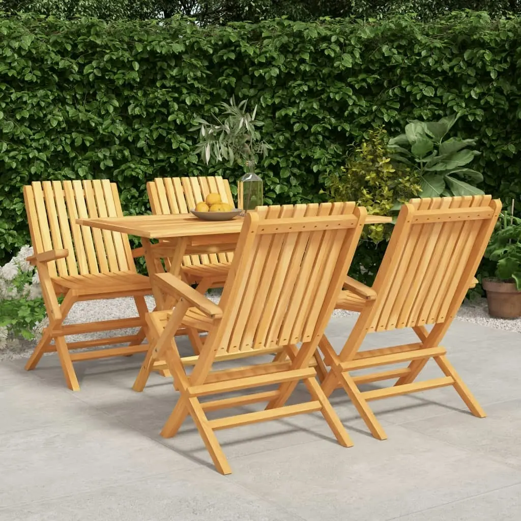 5 Piece Garden Dining Set Solid Wood Teak 3155005