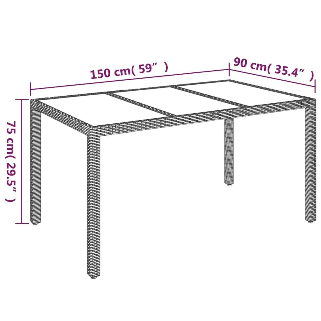 5 Piece Garden Dining Set with Cushions Grey Poly Rattan 3184983