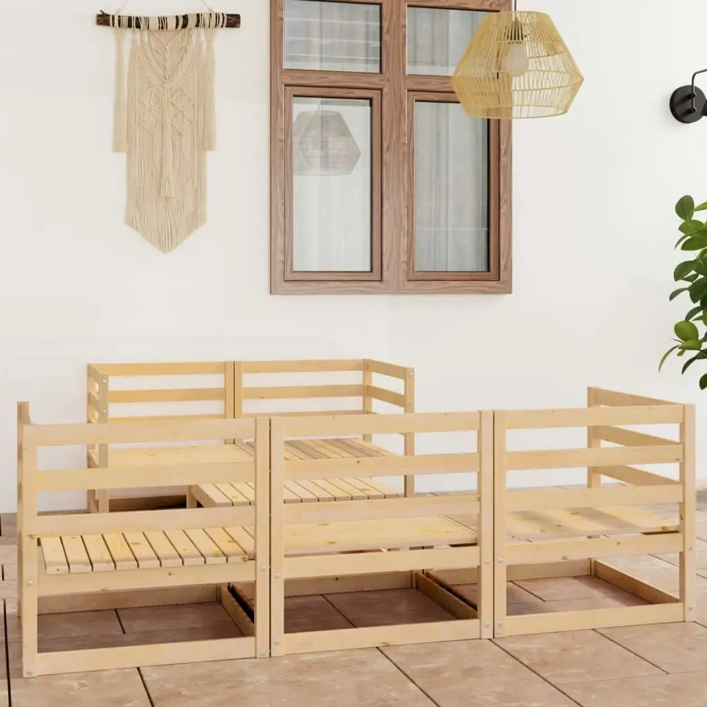 6 Piece Garden Lounge Set Solid Pinewood 3075329