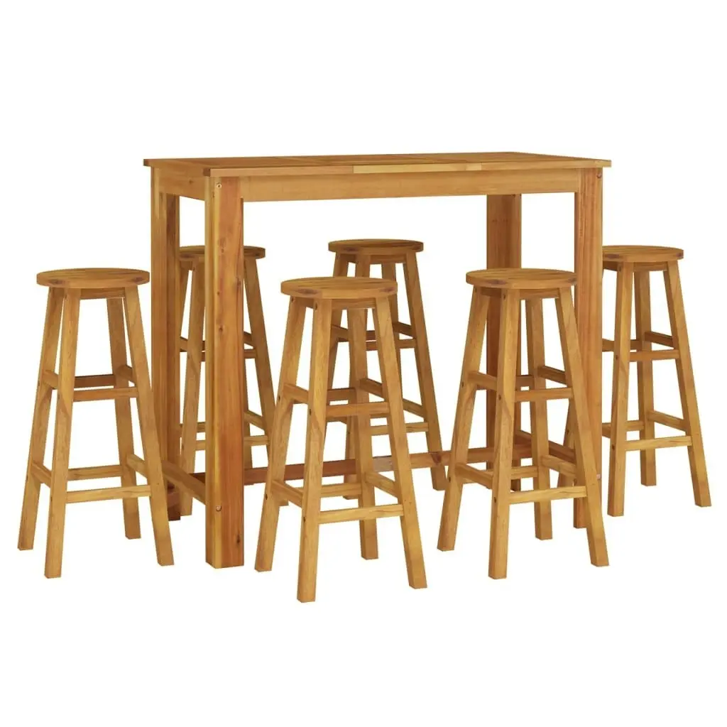 7 Piece Garden Bar Set Solid Wood Acacia 3154395