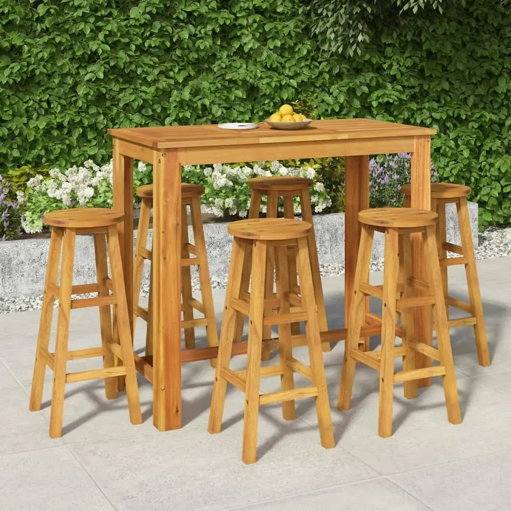 7 Piece Garden Bar Set Solid Wood Acacia 3154395