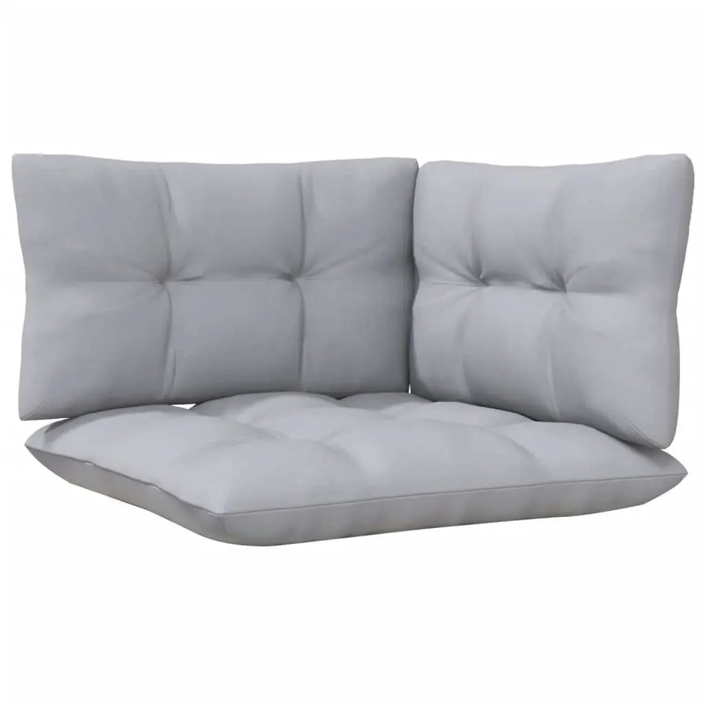 6 Piece Garden Lounge Set with Grey Cushions Solid Pinewood 3096243