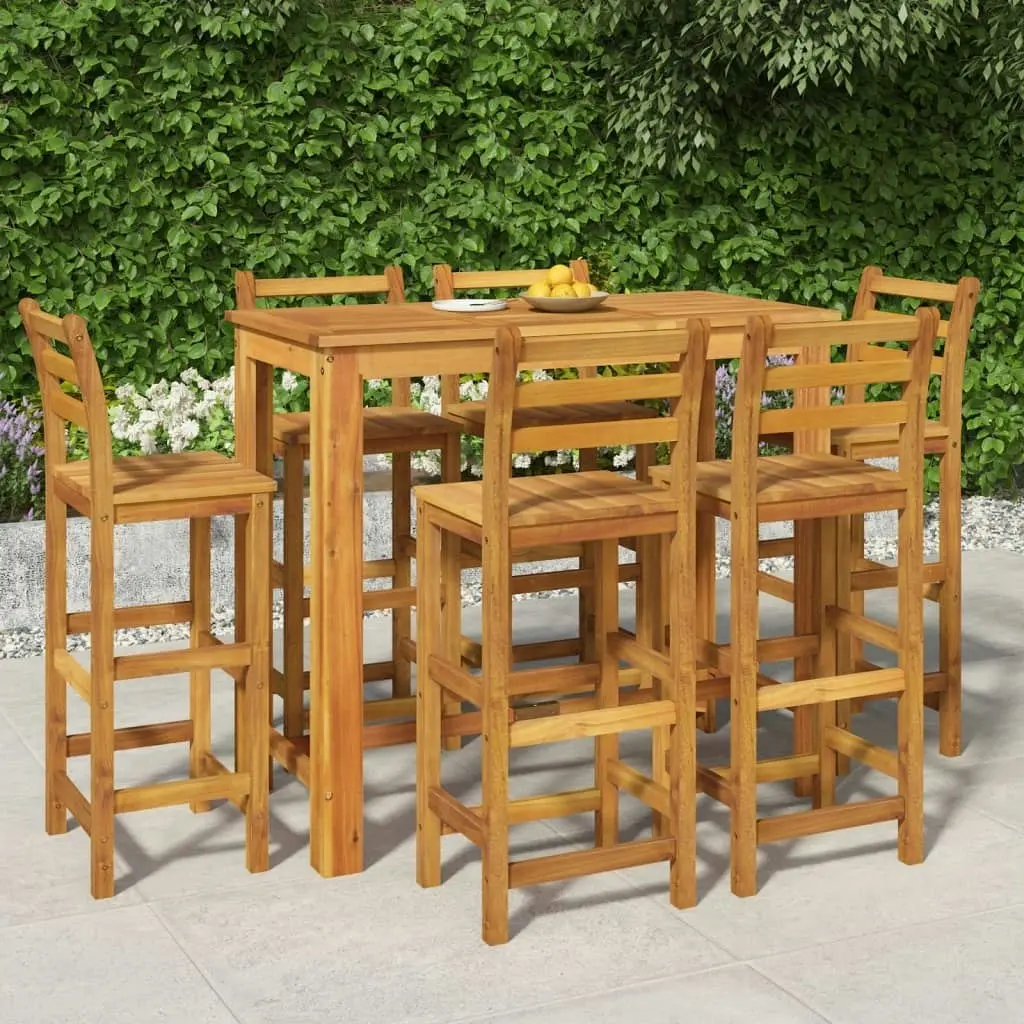 7 Piece Garden Bar Set Solid Wood Acacia 3154397