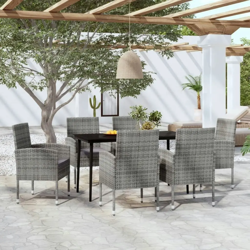 7 Piece Garden Dining Set Anthracite 3099628