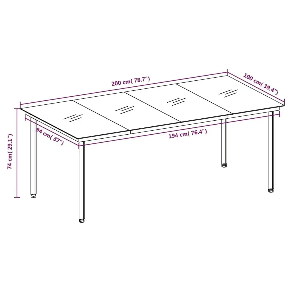 7 Piece Garden Dining Set Grey 3099237