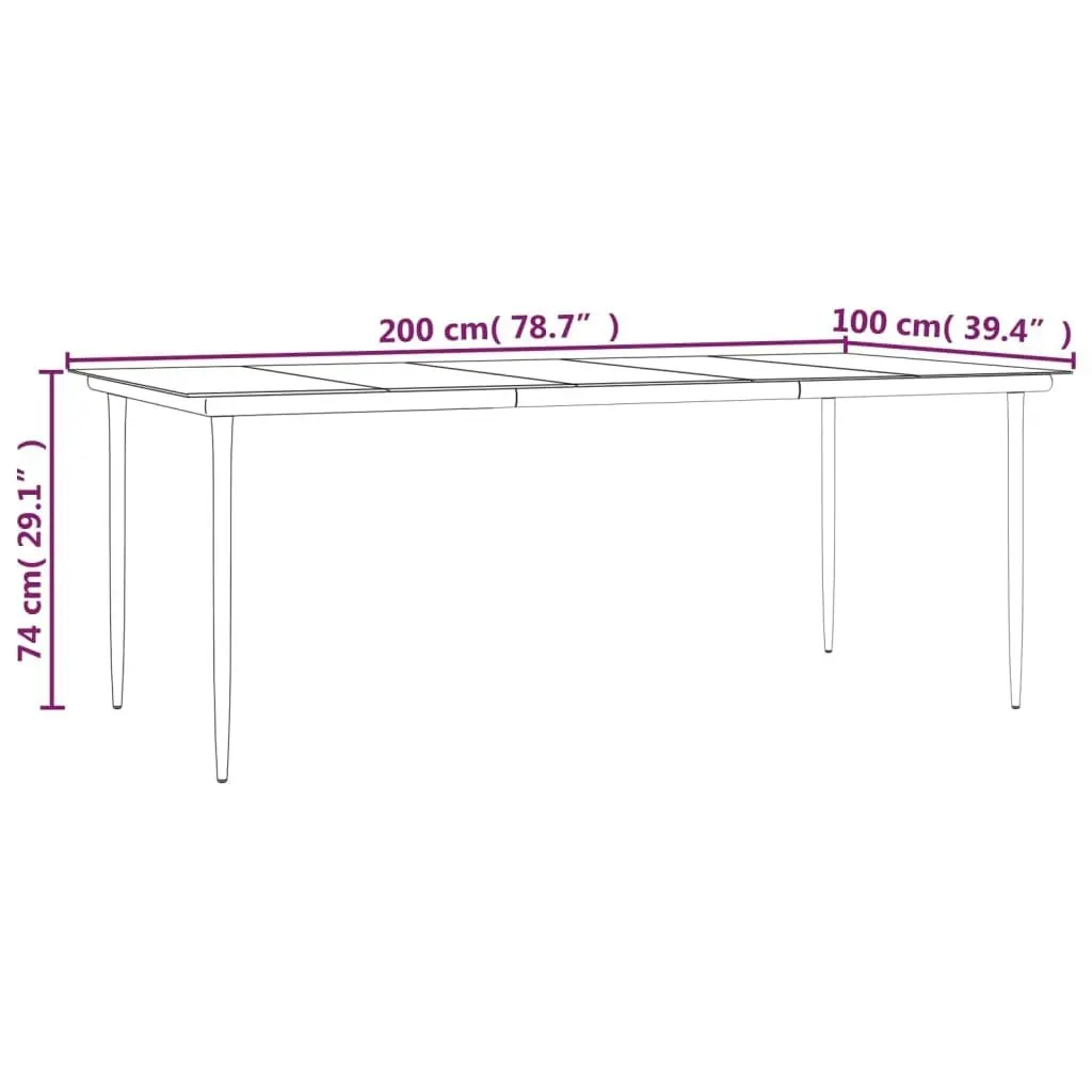 7 Piece Garden Dining Set Poly Rattan 3157850