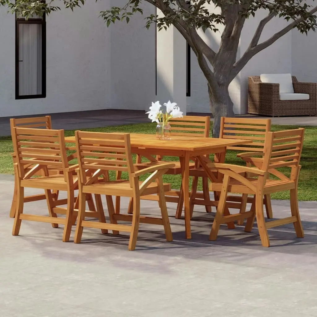 7 Piece Garden Dining Set Solid Wood Acacia 3156863