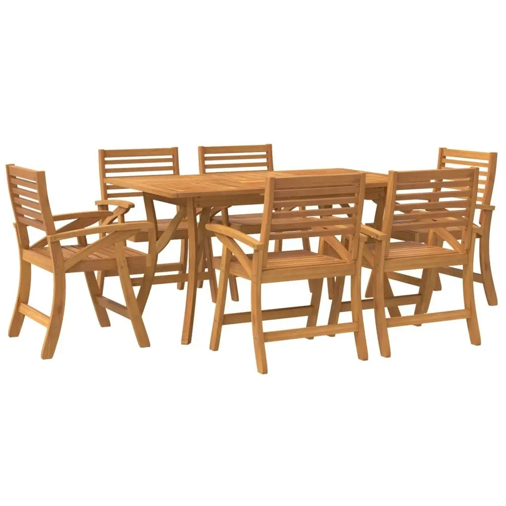 7 Piece Garden Dining Set Solid Wood Acacia 3156863