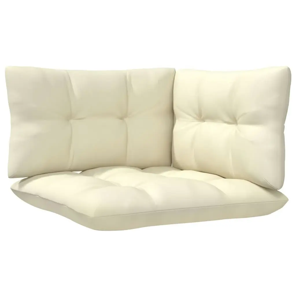 7 Piece Garden Lounge Set with Cream Cushions Pinewood 3096118