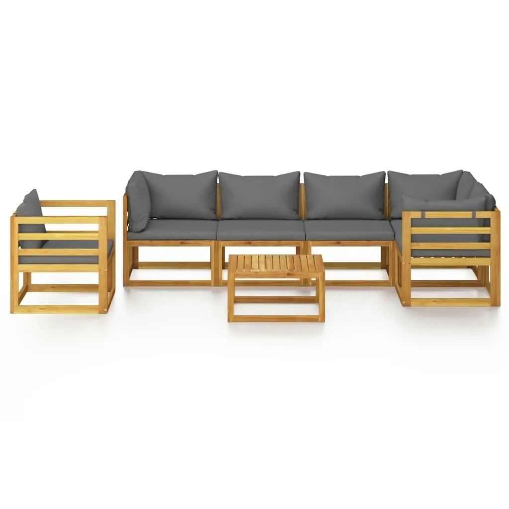 7 Piece Garden Lounge Set with Cushion Solid Acacia Wood 3057629