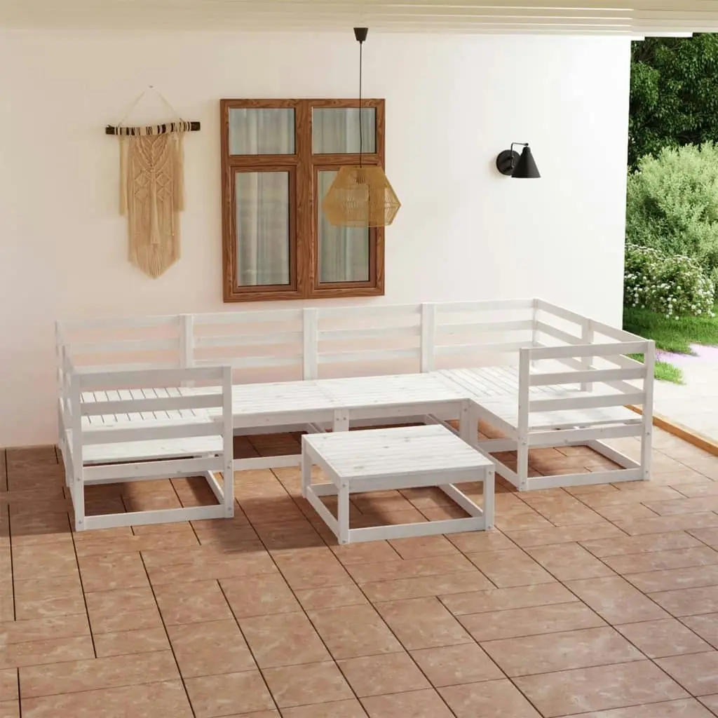 7 Piece Garden Lounge Set Solid Pinewood 3076245