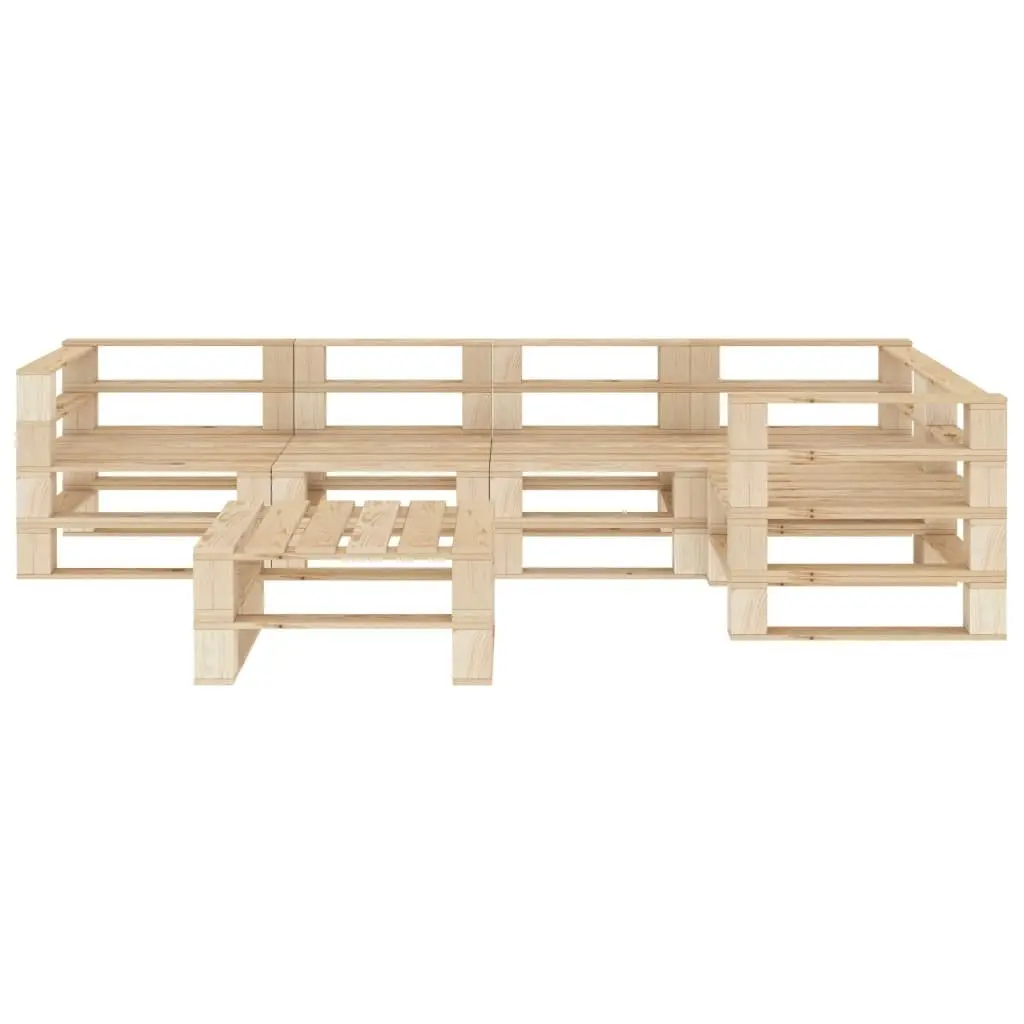 6 Piece Garden Lounge Set Pallets Wood 3052151