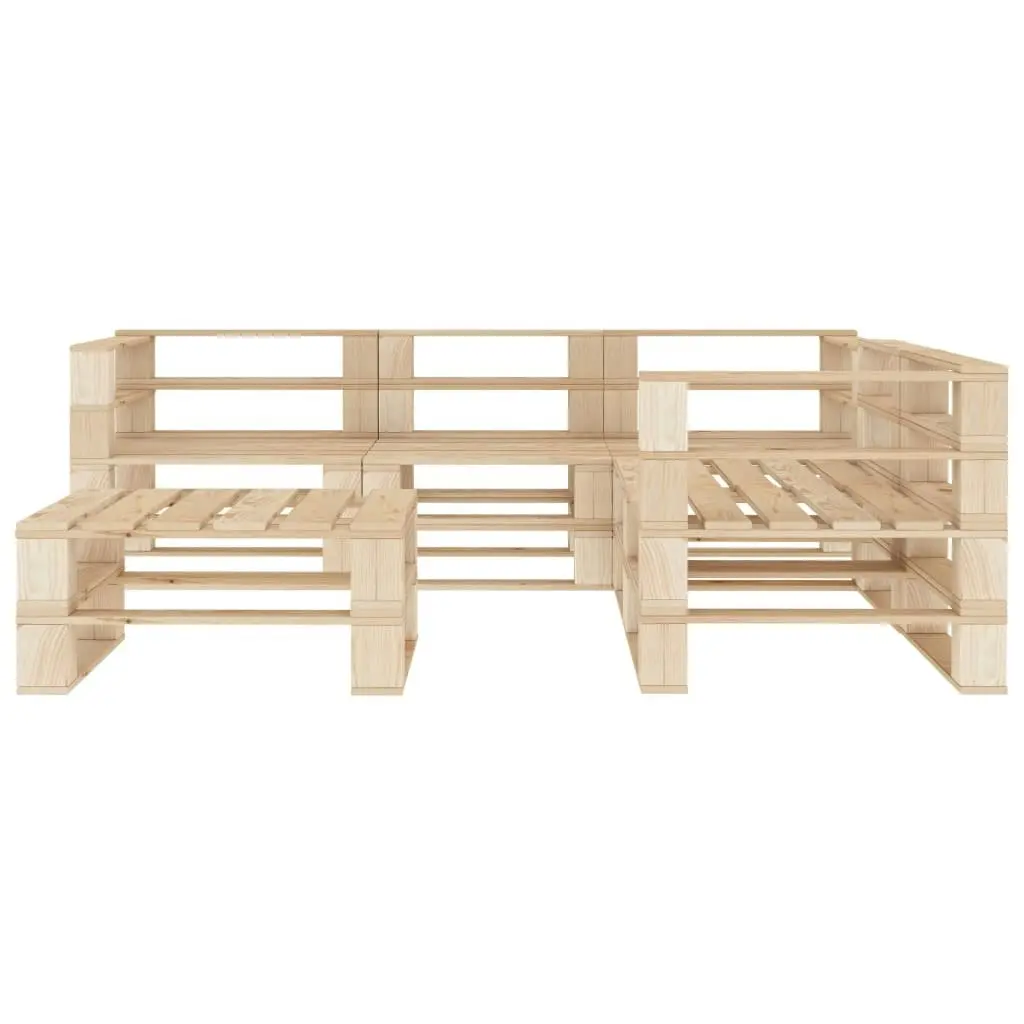 6 Piece Garden Lounge Set Pallets Wood 3052162