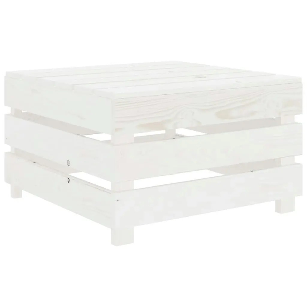 6 Piece Garden Pallet Lounge Set Wood White 3072321