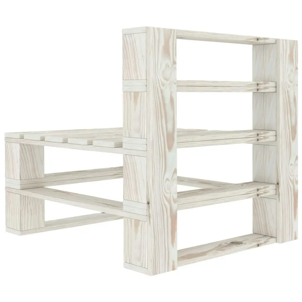 6 Piece Garden Pallet Lounge Set Wood White 3072239