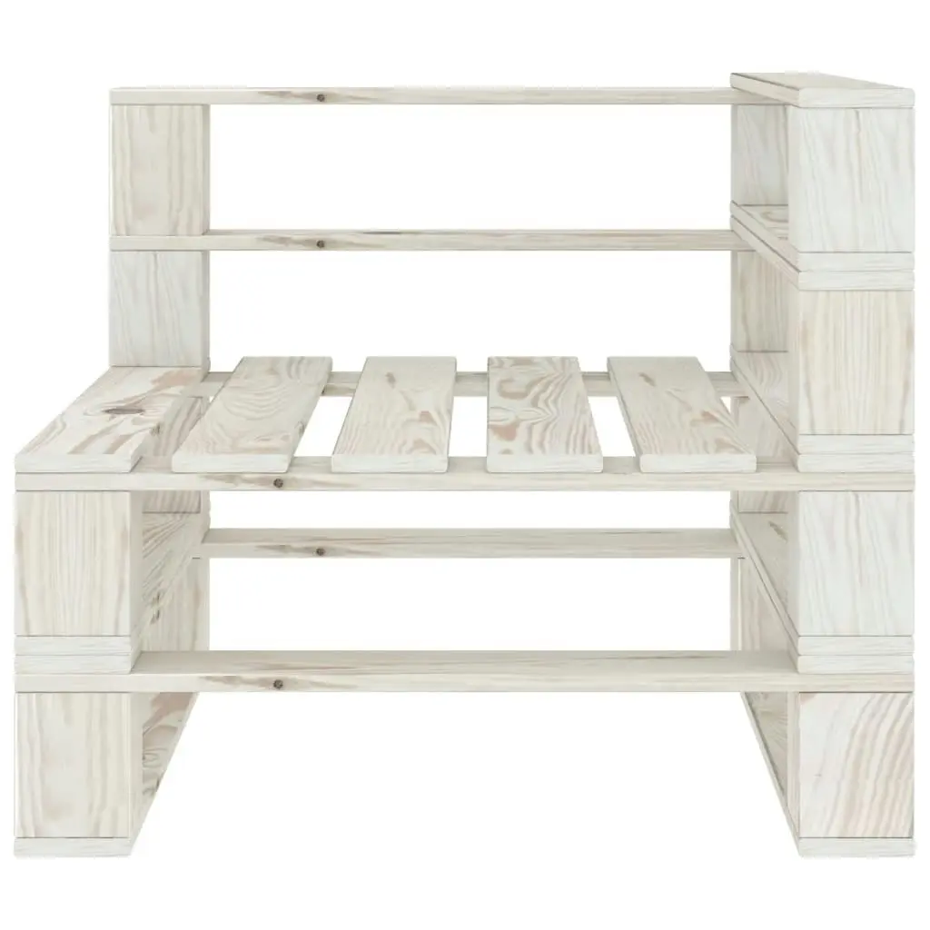 6 Piece Garden Pallet Lounge Set Wood White 3072239