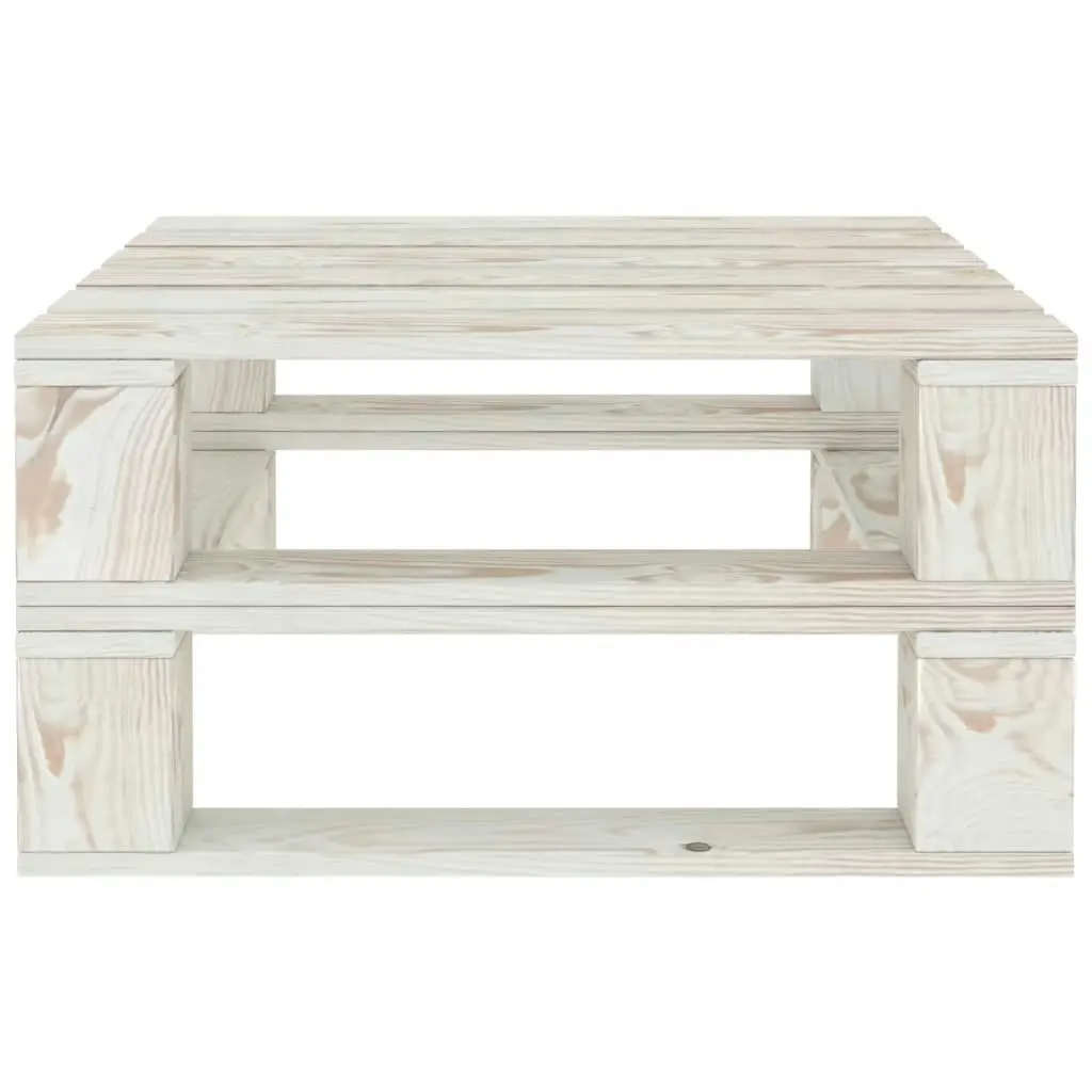 6 Piece Garden Pallet Lounge Set Wood White 3072238