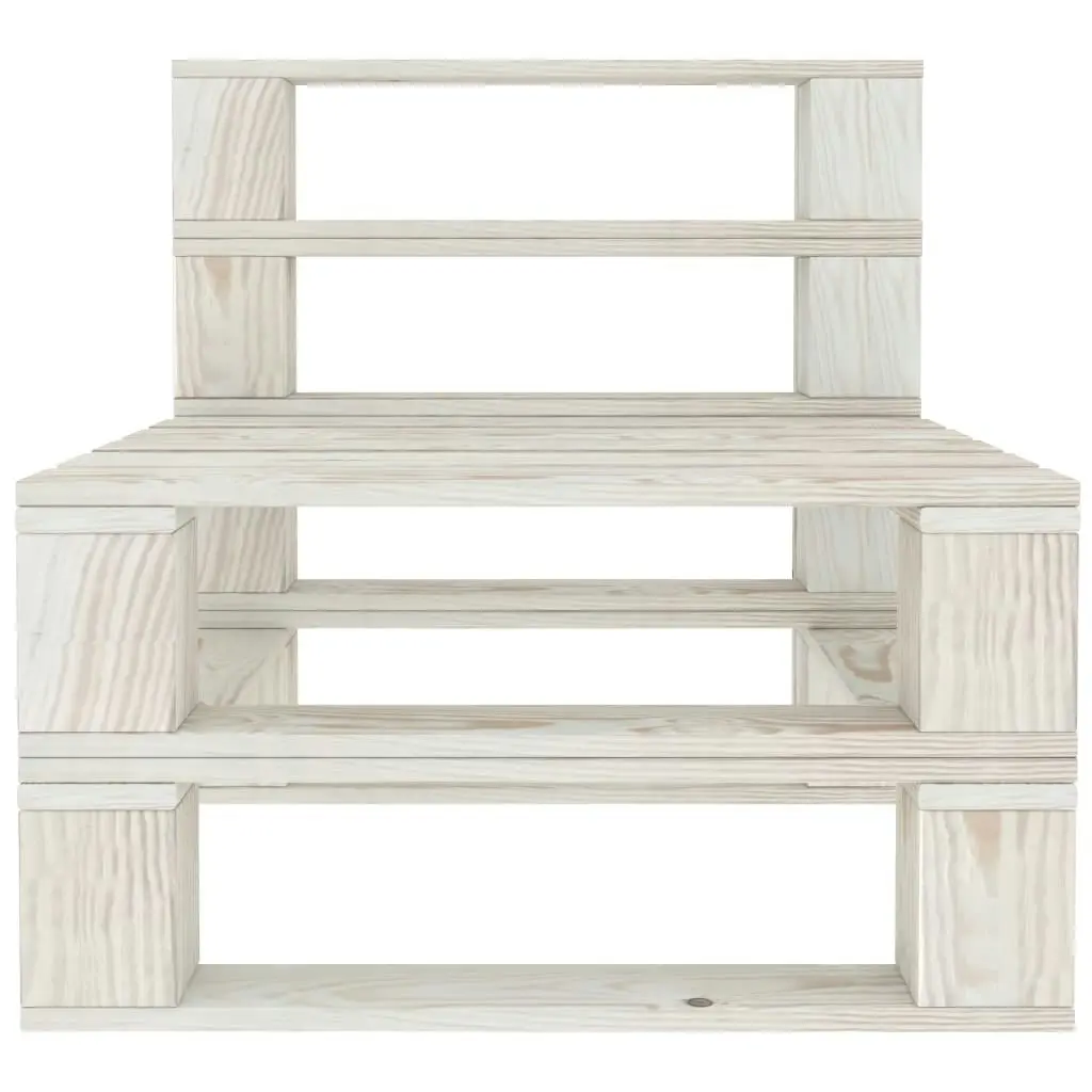 6 Piece Garden Pallet Lounge Set Wood White 3072238