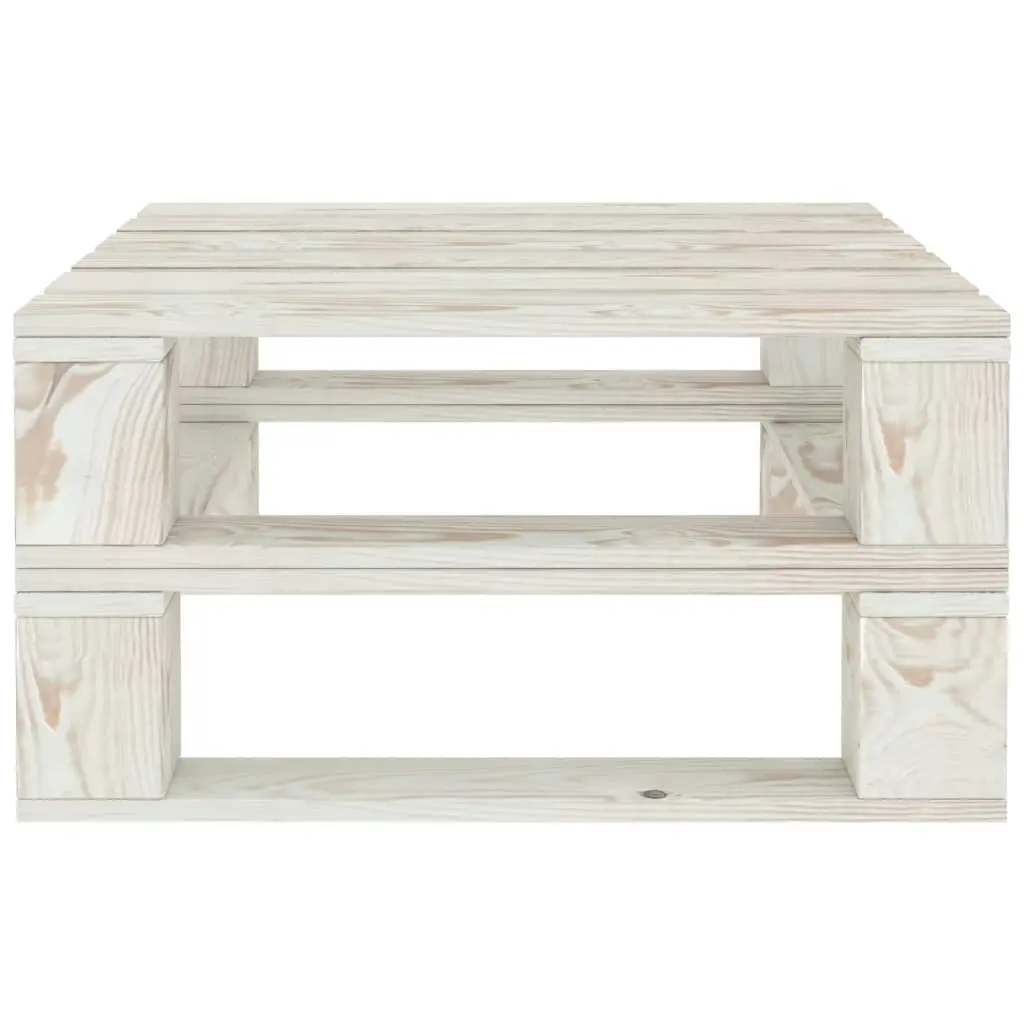 6 Piece Garden Pallet Lounge Set Wood White 3072248