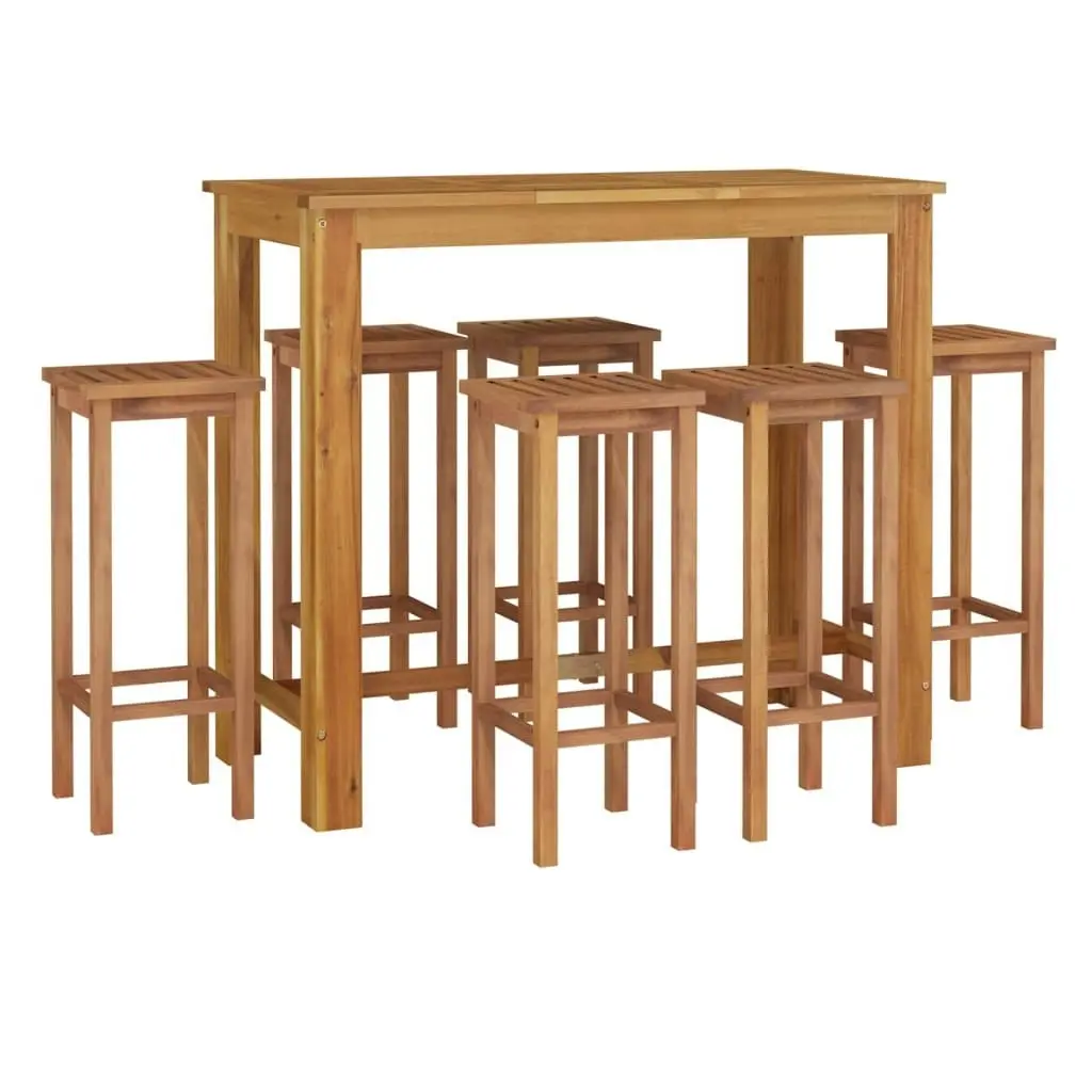 7 Piece Garden Bar Set Solid Wood Acacia 3154393