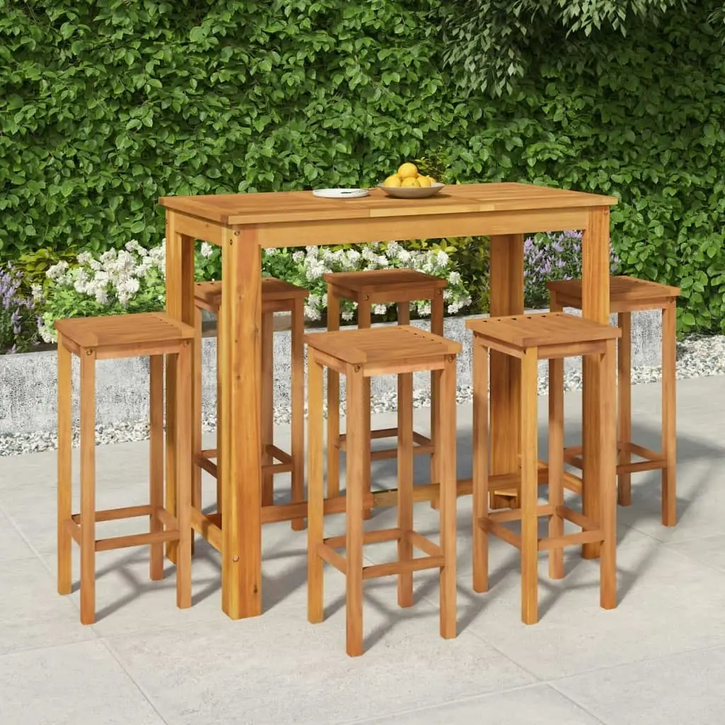 7 Piece Garden Bar Set Solid Wood Acacia 3154393