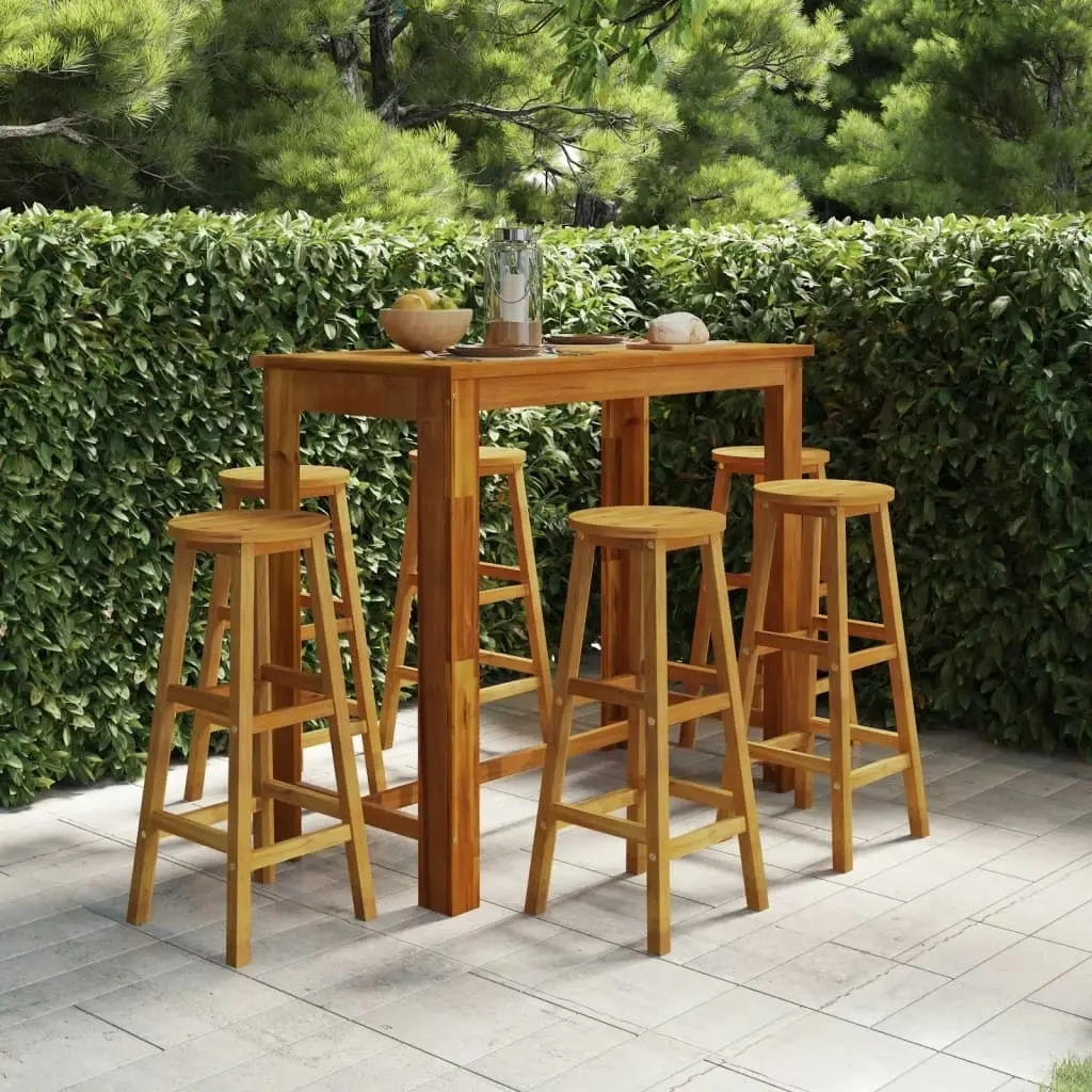 7 Piece Garden Bar Set Solid Wood Acacia 3116020