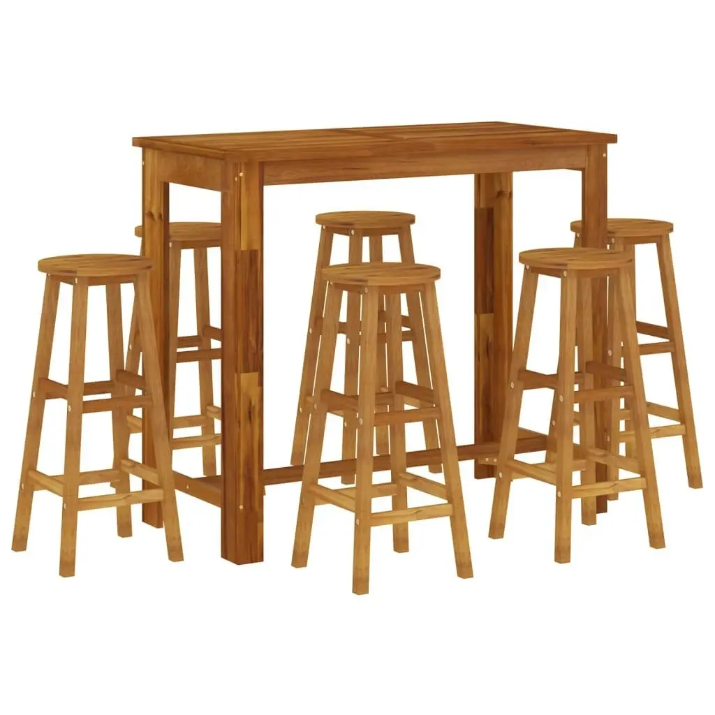 7 Piece Garden Bar Set Solid Wood Acacia 3116020