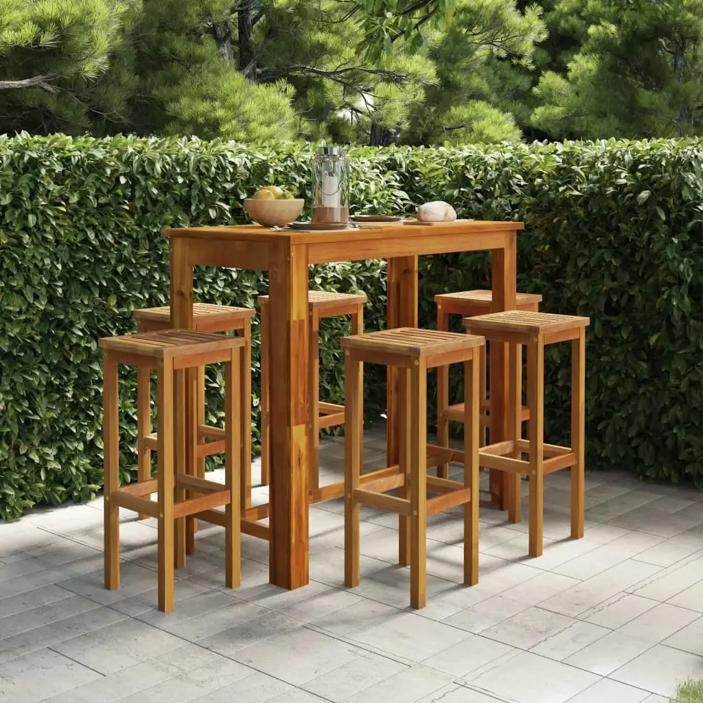 7 Piece Garden Bar Set Solid Wood Acacia 3116019