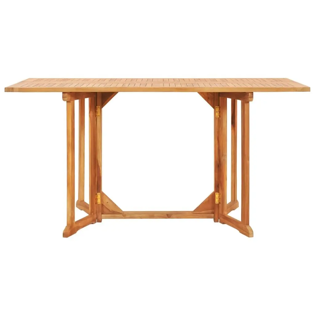 7 Piece Folding Outdoor Dining Set Solid Teak Wood 49001