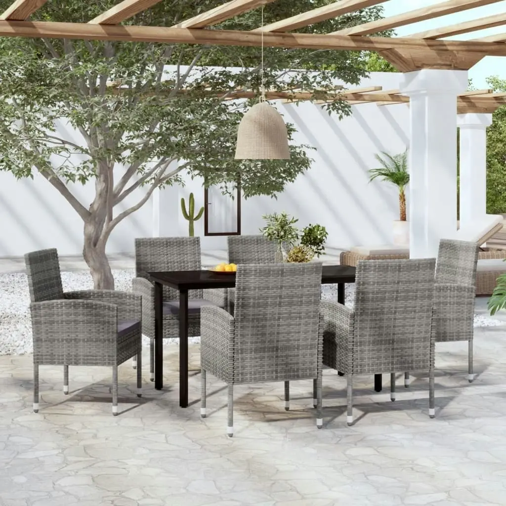 7 Piece Garden Dining Set Anthracite 3099610