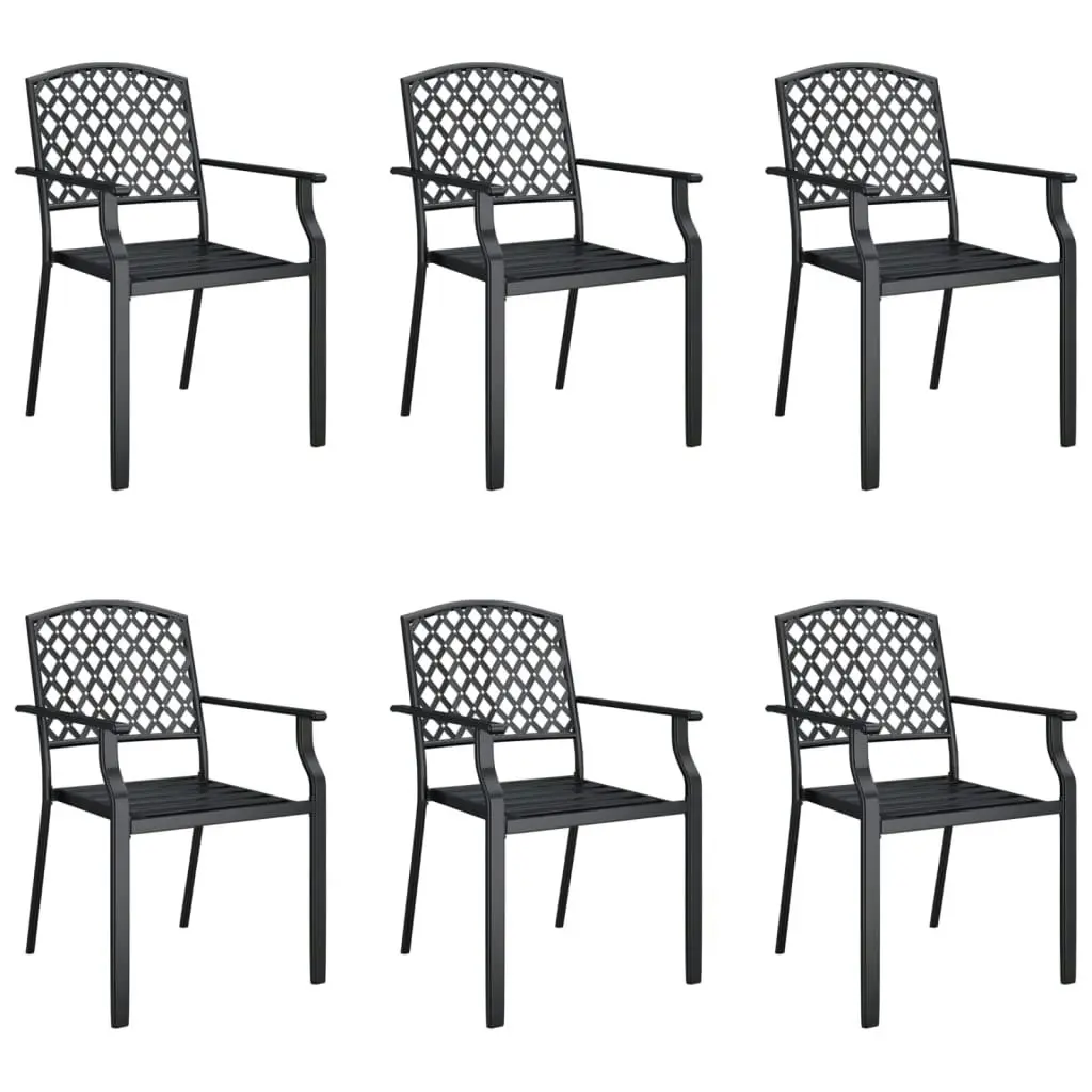 7 Piece Garden Dining Set Anthracite Steel 3188005