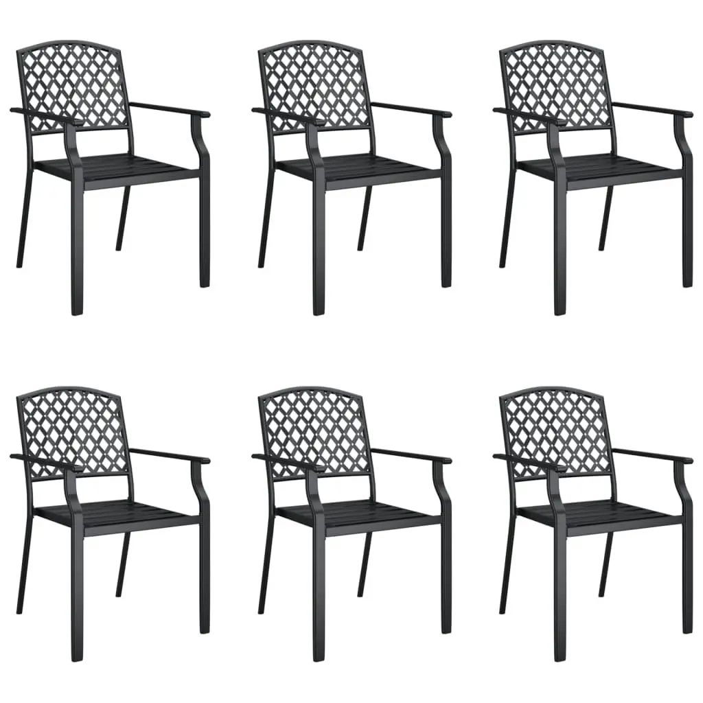 7 Piece Garden Dining Set Anthracite Steel 3188003