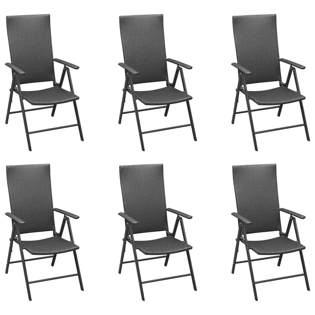 7 Piece Garden Dining Set Black 3060062