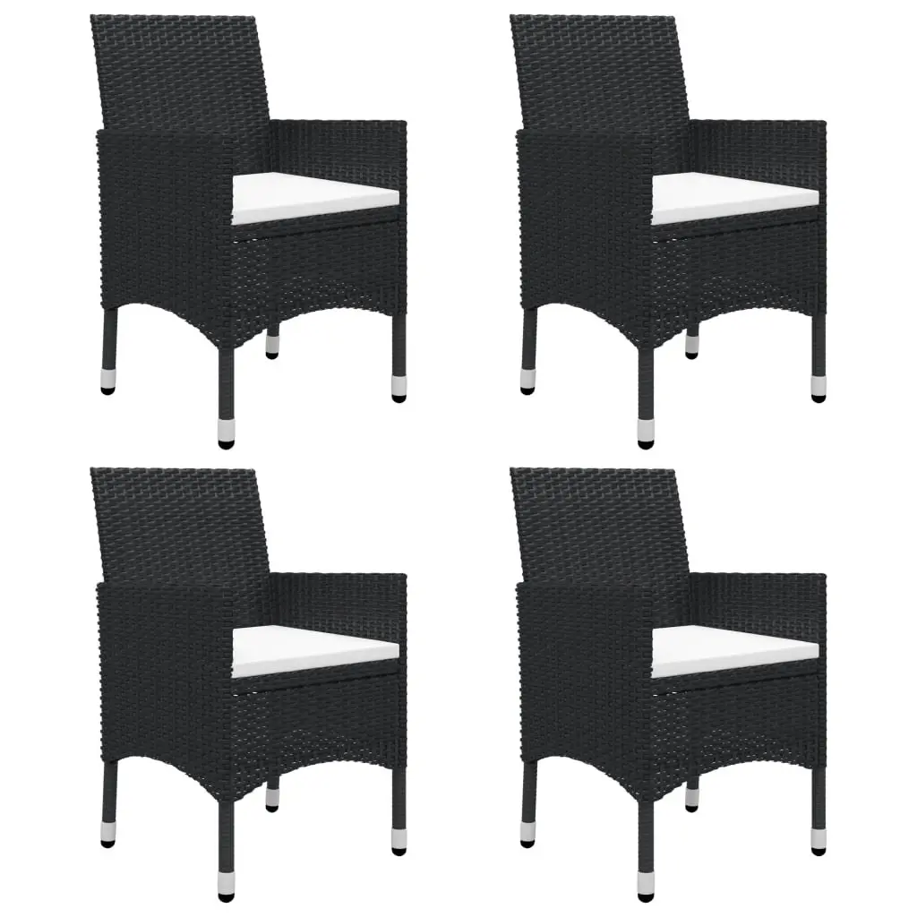 7 Piece Garden Dining Set Black 3067777