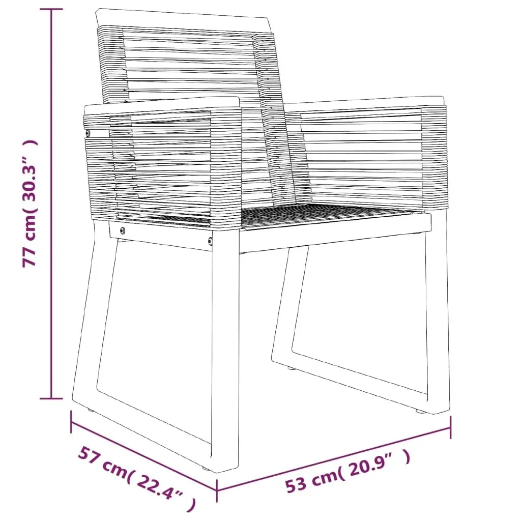 7 Piece Garden Dining Set Black PVC Rattan 3156549