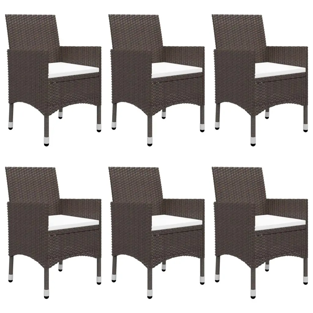 7 Piece Garden Dining Set Brown 3067768