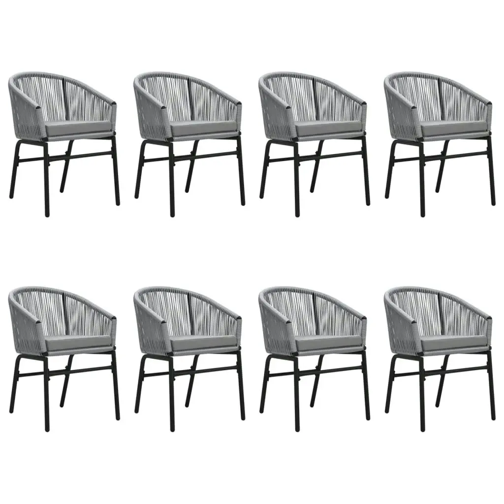 9 Piece Garden Dining Set Anthracite 3099256