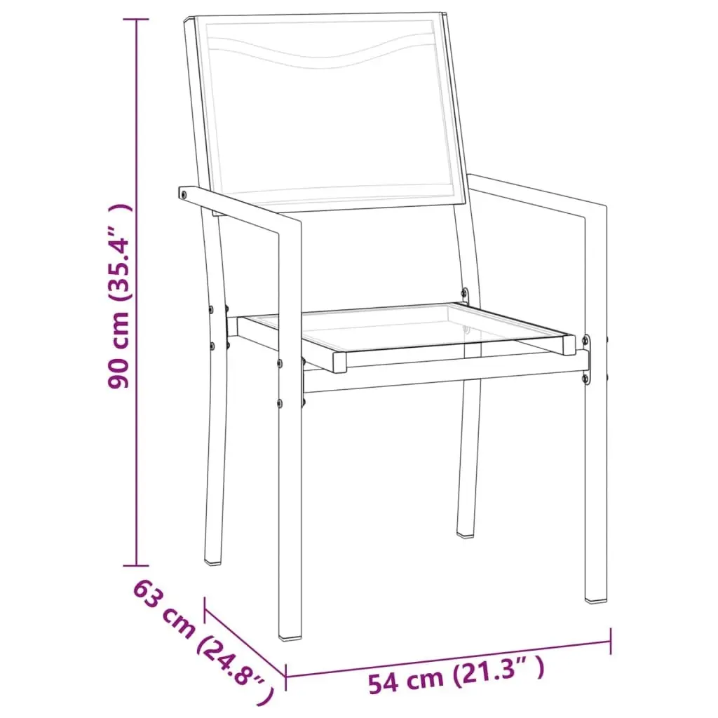 9 Piece Outdoor Dining Set Steel 3073521