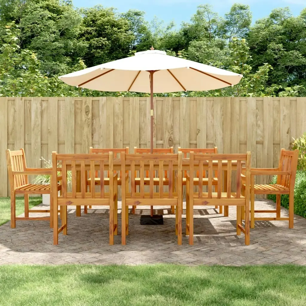 9 Piece Garden Dining Set Solid Wood Acacia 3206280