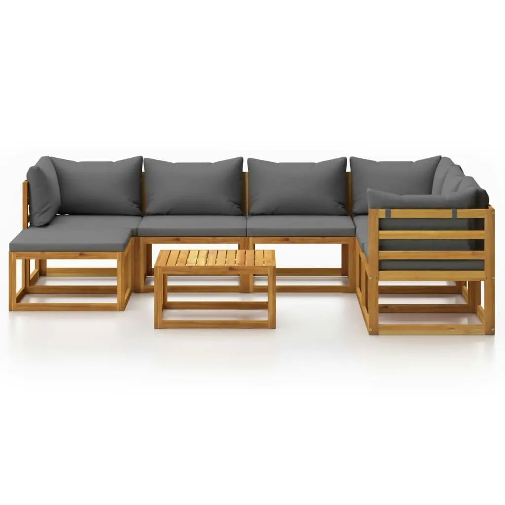 8 Piece Garden Lounge Set with Cushion Solid Acacia Wood 3057615