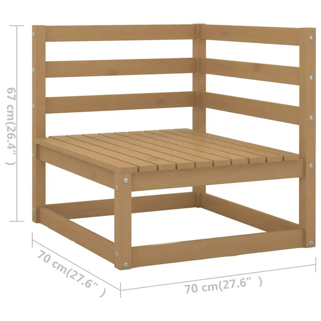 8 Piece Garden Lounge Set Solid Pinewood 3076082