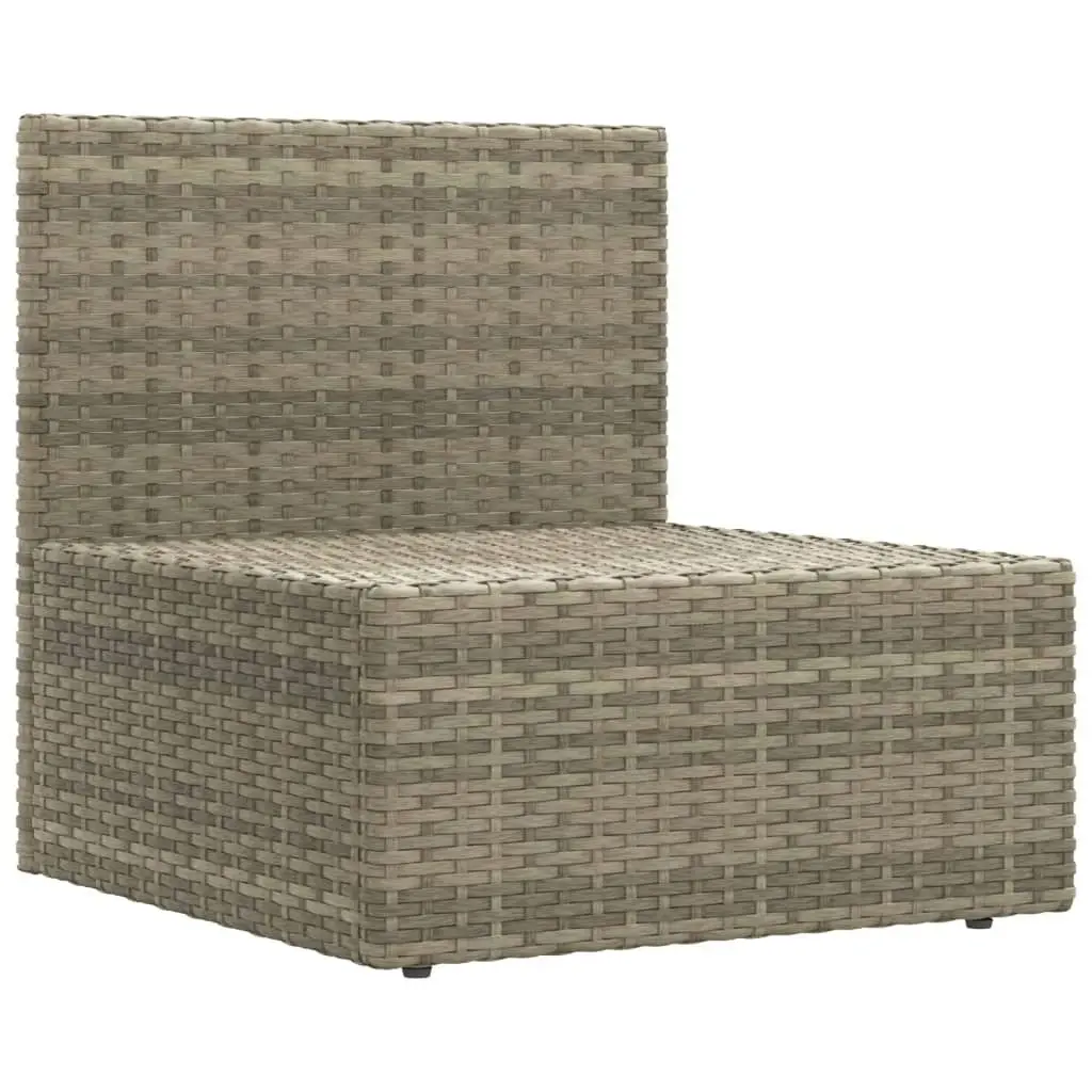 8 Piece Garden Lounge Set with Cushions Grey Poly Rattan 3187237