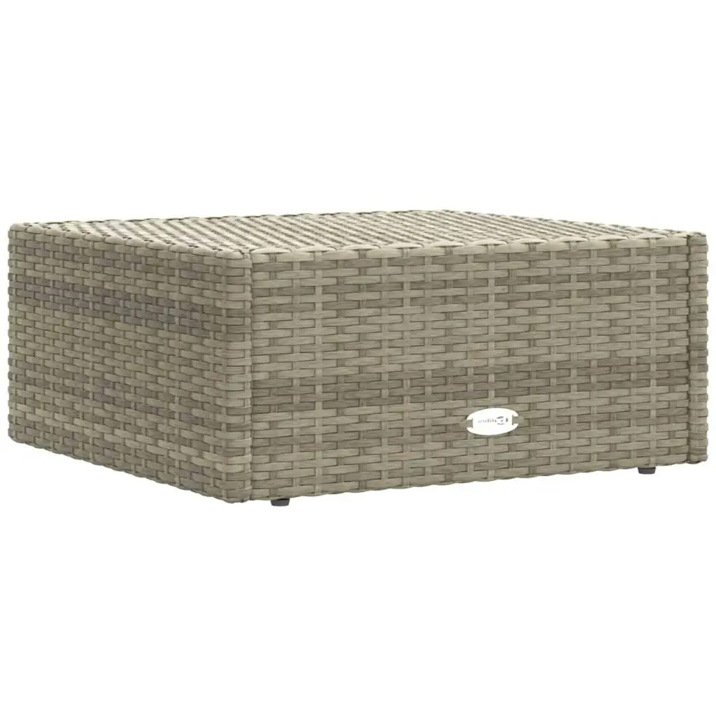 8 Piece Garden Lounge Set with Cushions Grey Poly Rattan 3187237