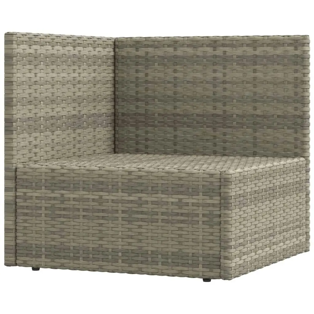 8 Piece Garden Lounge Set with Cushions Grey Poly Rattan 3187237