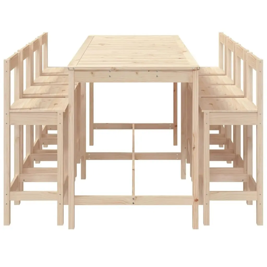 9 Piece Garden Bar Set Solid Wood Pine 3154770