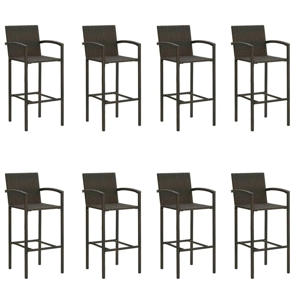 9 Piece Garden Bar Set Brown 3068019