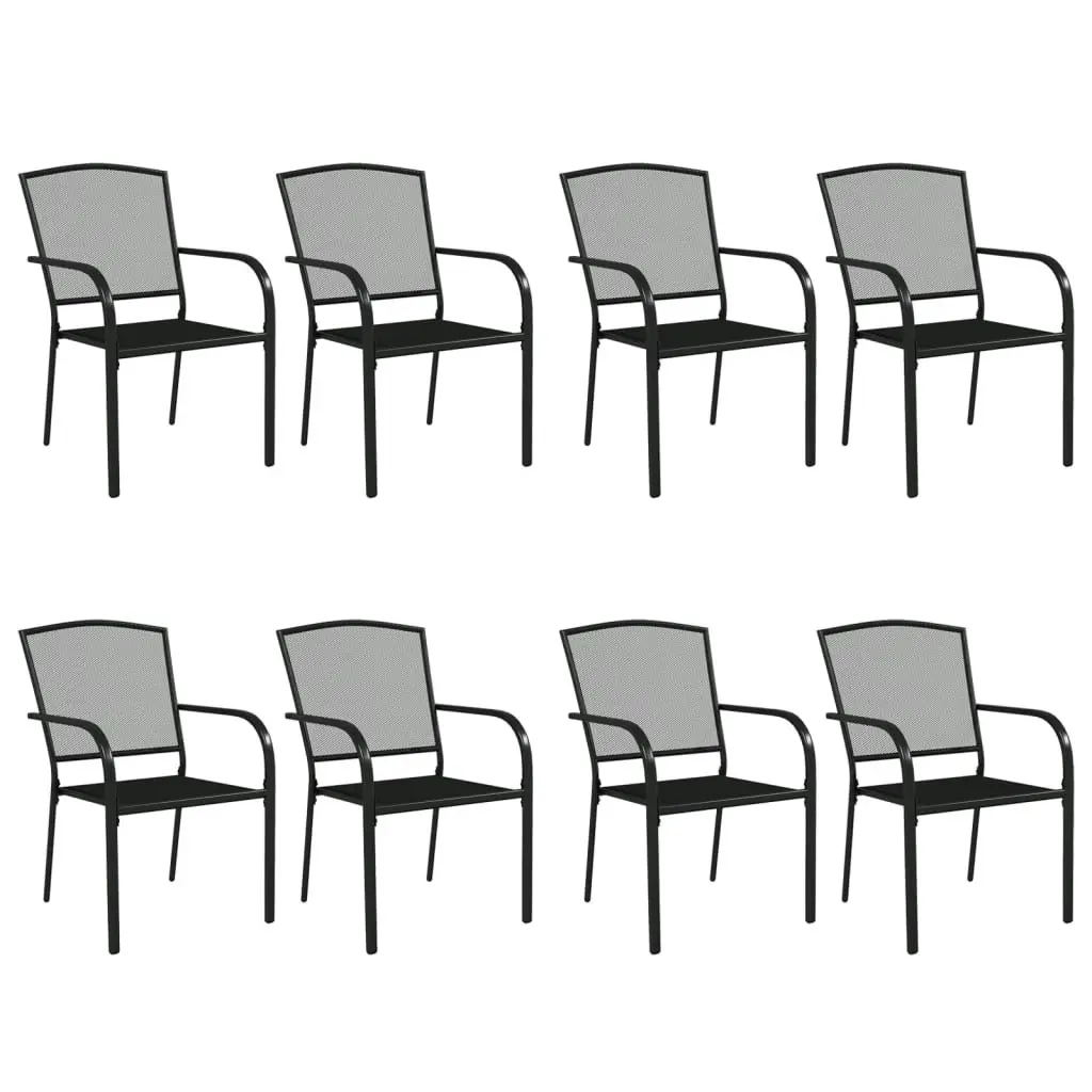 9 Piece Garden Dining Set Anthracite Steel 3187974